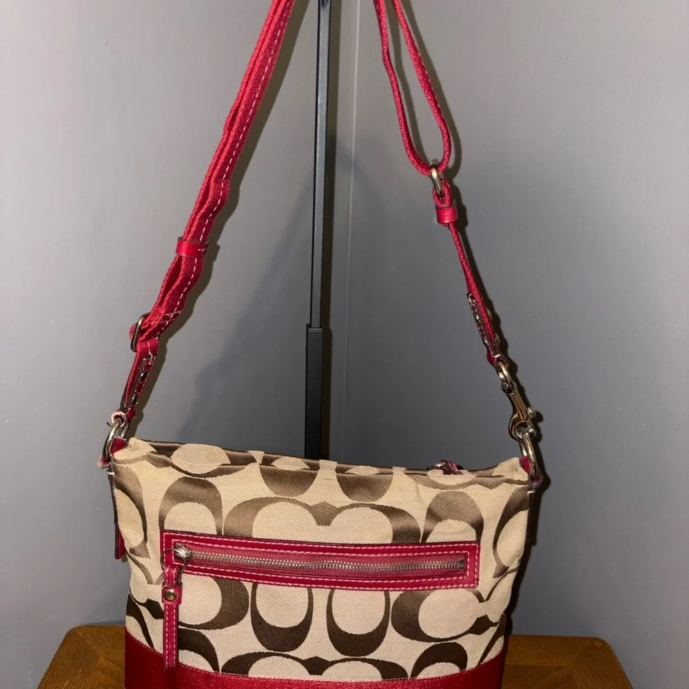 Coach Signature Stripe Crossbody Bag